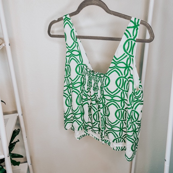 Anthropologie: Maeve | Green & Cream Tank | Size S - Picture 4 of 6